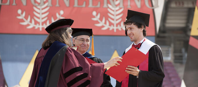 Adding the MS (Photo by Linda A. Cicero, Stanford News Service)