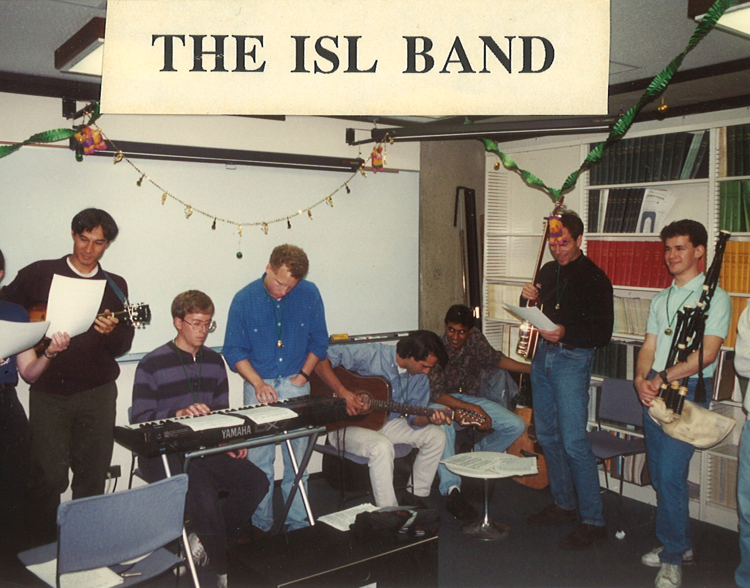 ISL Band circa 1996: Jim Hwang, Rick VanderKam, Coroy Modlin, Yiannis Kontoyiannis, Buno Pati, Rick Norgren and Bruce Woodley