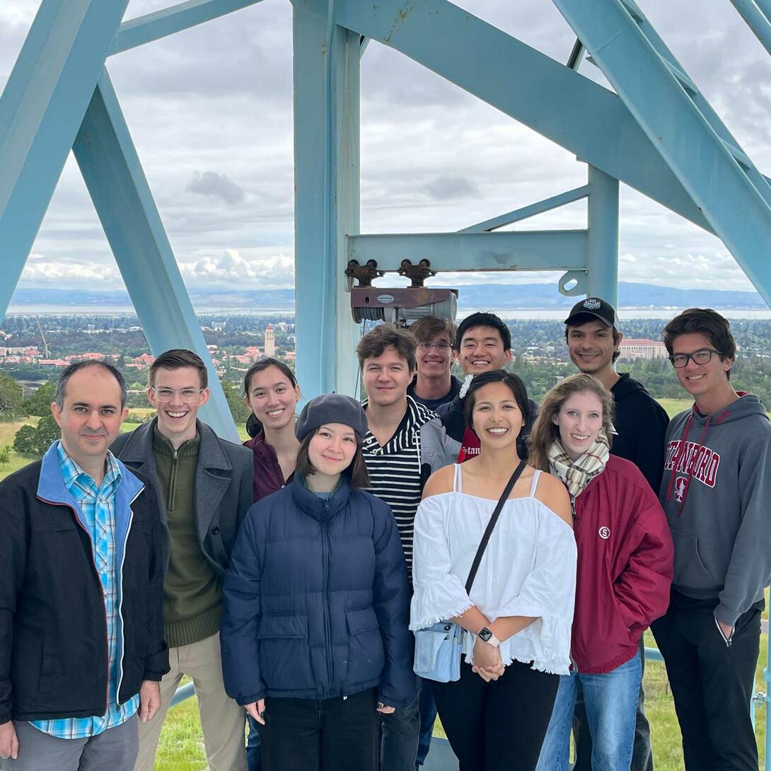 EE's Lab64 members explore Stanford Dish